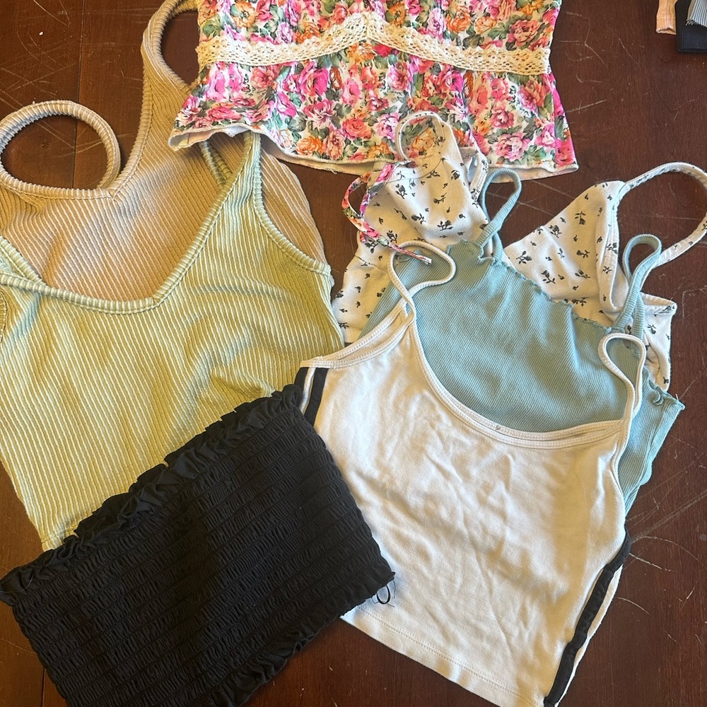 Colorful Tank Tops and Tube Top Set